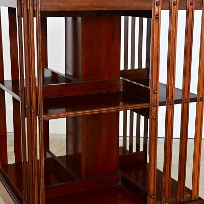 English 19th Century Mahogany Revolving Bookcase