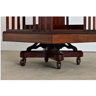 English 19th Century Mahogany Revolving Bookcase