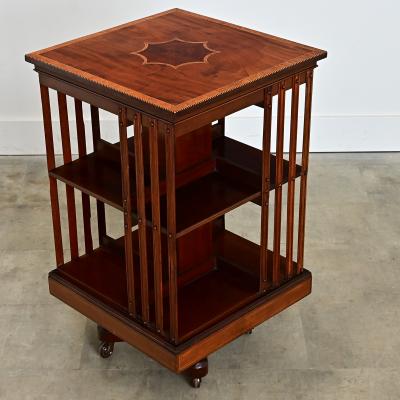 English 19th Century Mahogany Revolving Bookcase