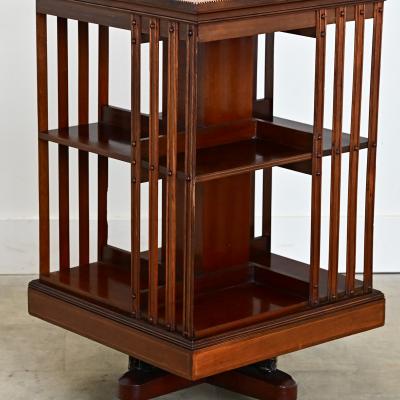 English 19th Century Mahogany Revolving Bookcase