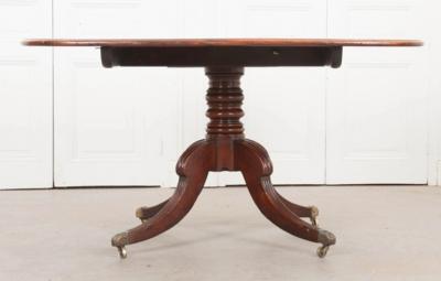 English 19th Century Mahogany Tilt Top Center Table