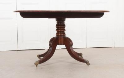English 19th Century Mahogany Tilt Top Center Table