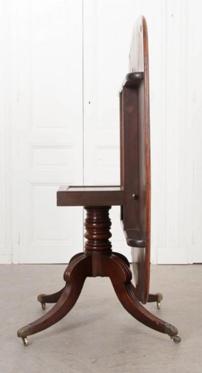 English 19th Century Mahogany Tilt Top Center Table