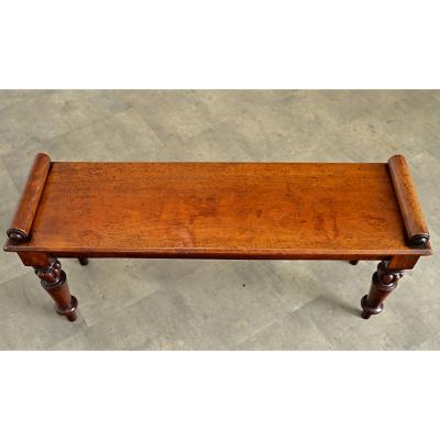 English 19th Century Mahogany Window Seat