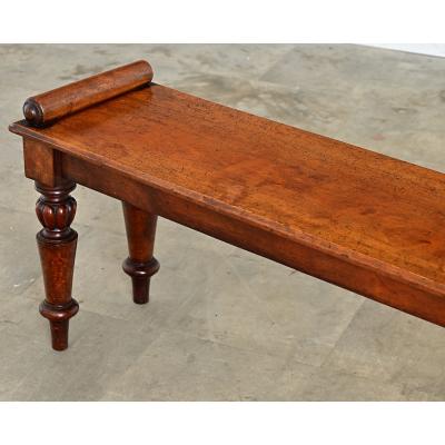 English 19th Century Mahogany Window Seat