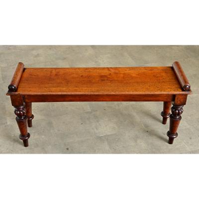 English 19th Century Mahogany Window Seat