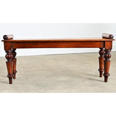 English 19th Century Mahogany Window Seat