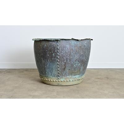 English 19th Century Massive Copper Cauldron