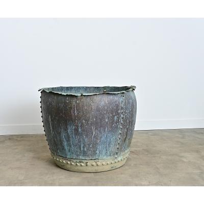English 19th Century Massive Copper Cauldron