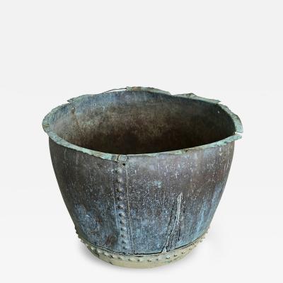 English 19th Century Massive Copper Cauldron