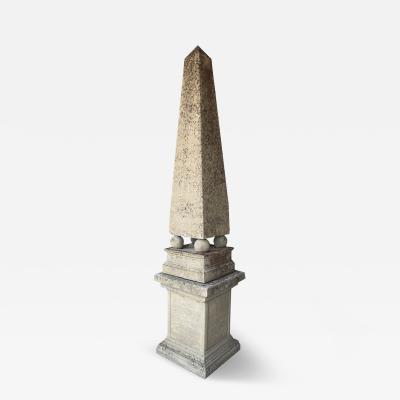 English 19th Century Monumental Garden Obelisk
