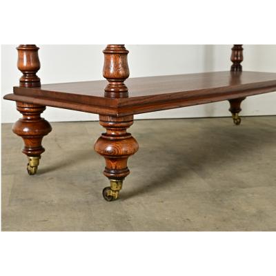 English 19th Century Oak Butler s Trolley