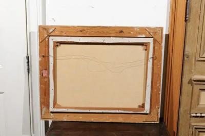 English 19th Century Oil Painting Depicting a Venetian Scene in Carved Frame