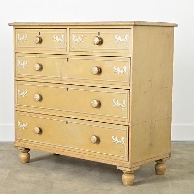 English 19th Century Painted Chest of Drawers