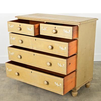 English 19th Century Painted Chest of Drawers