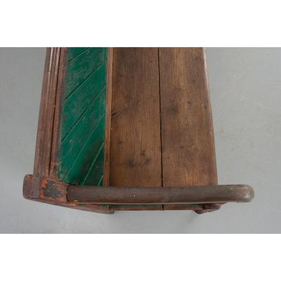 English 19th Century Painted Hall Bench