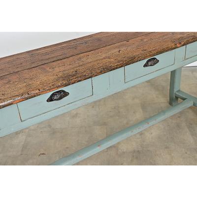 English 19th Century Painted Pine Four drawer Server