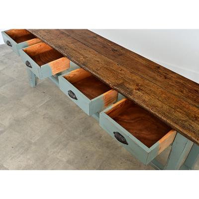 English 19th Century Painted Pine Four drawer Server