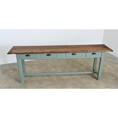 English 19th Century Painted Pine Four drawer Server