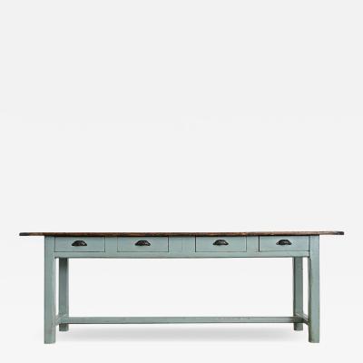 English 19th Century Painted Pine Four drawer Server
