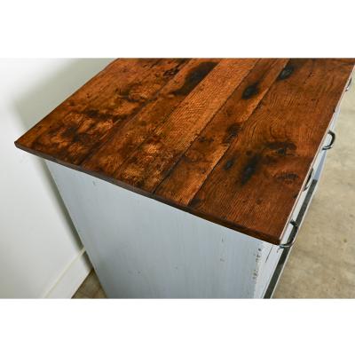 English 19th Century Painted Work Table Chest