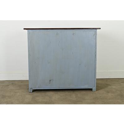 English 19th Century Painted Work Table Chest