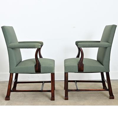 English 19th Century Pair of Georgian Armchairs