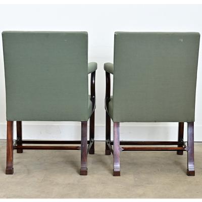 English 19th Century Pair of Georgian Armchairs