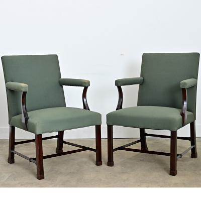 English 19th Century Pair of Georgian Armchairs