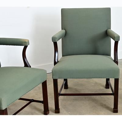 English 19th Century Pair of Georgian Armchairs