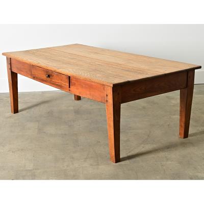 English 19th Century Pine Beech Low Table