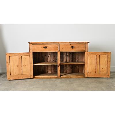 English 19th Century Pine Buffet Dresser