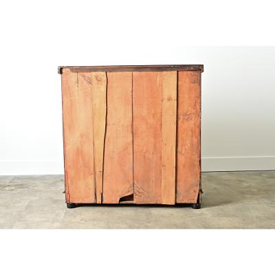 English 19th Century Pine Chest with New Paint Decoupage