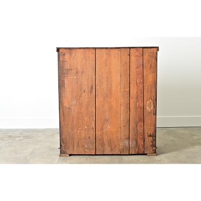 English 19th Century Pine Chest with New Paint Decoupage