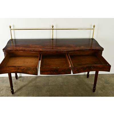 English 19th Century Solid Mahogany Server