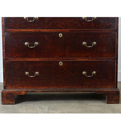 English 19th Century Solid Oak Chest of Drawers