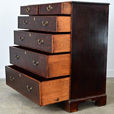 English 19th Century Solid Oak Chest of Drawers