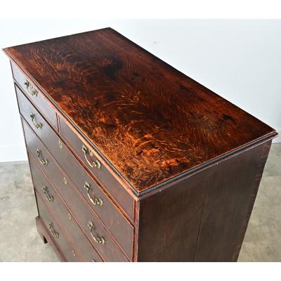 English 19th Century Solid Oak Chest of Drawers