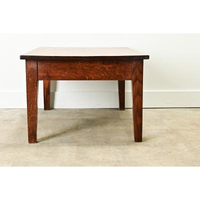 English 19th Century Solid Oak Low Table