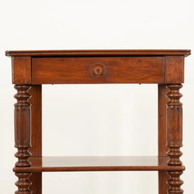 English 19th Century Solid Walnut Etagere