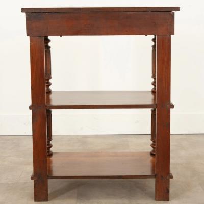 English 19th Century Solid Walnut Etagere
