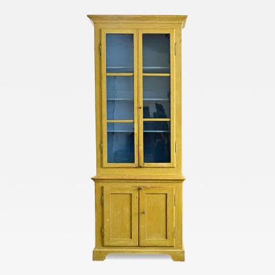 English 19th Century Tall Painted Bookcase