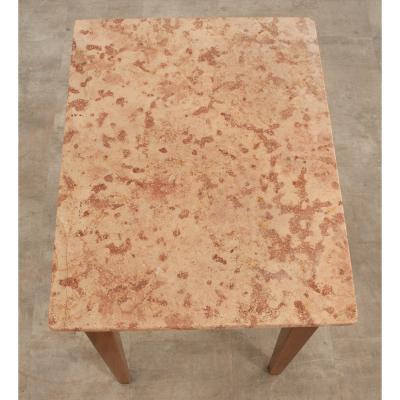 English 19th Century Walnut Soap Stone Table