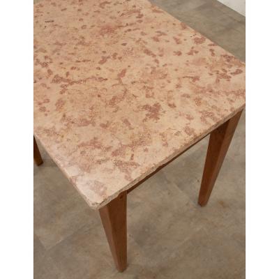 English 19th Century Walnut Soap Stone Table