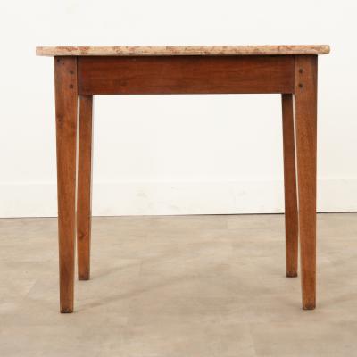 English 19th Century Walnut Soap Stone Table