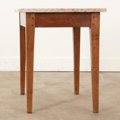 English 19th Century Walnut Soap Stone Table
