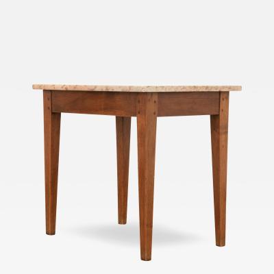 English 19th Century Walnut Soap Stone Table