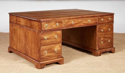 English 19th c Generous Partners Desk