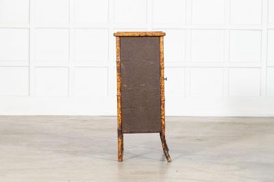 English 19thC Bamboo Lacquer Glazed Cabinet