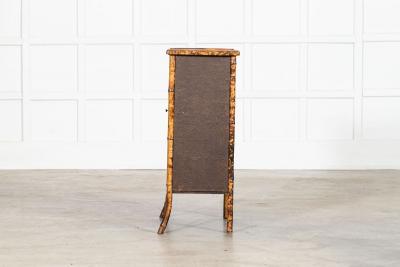 English 19thC Bamboo Lacquer Glazed Cabinet